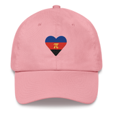 Polyamory Flag Embroidered Heart Hat: Celebratory LGBTQ+ Pride Design